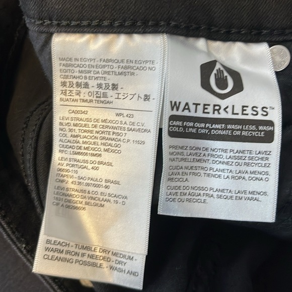 LEVIS 721 High Rise Skinny Jeans Black 5 Pocket Black Tab Size 30 - Picture 8 of 12